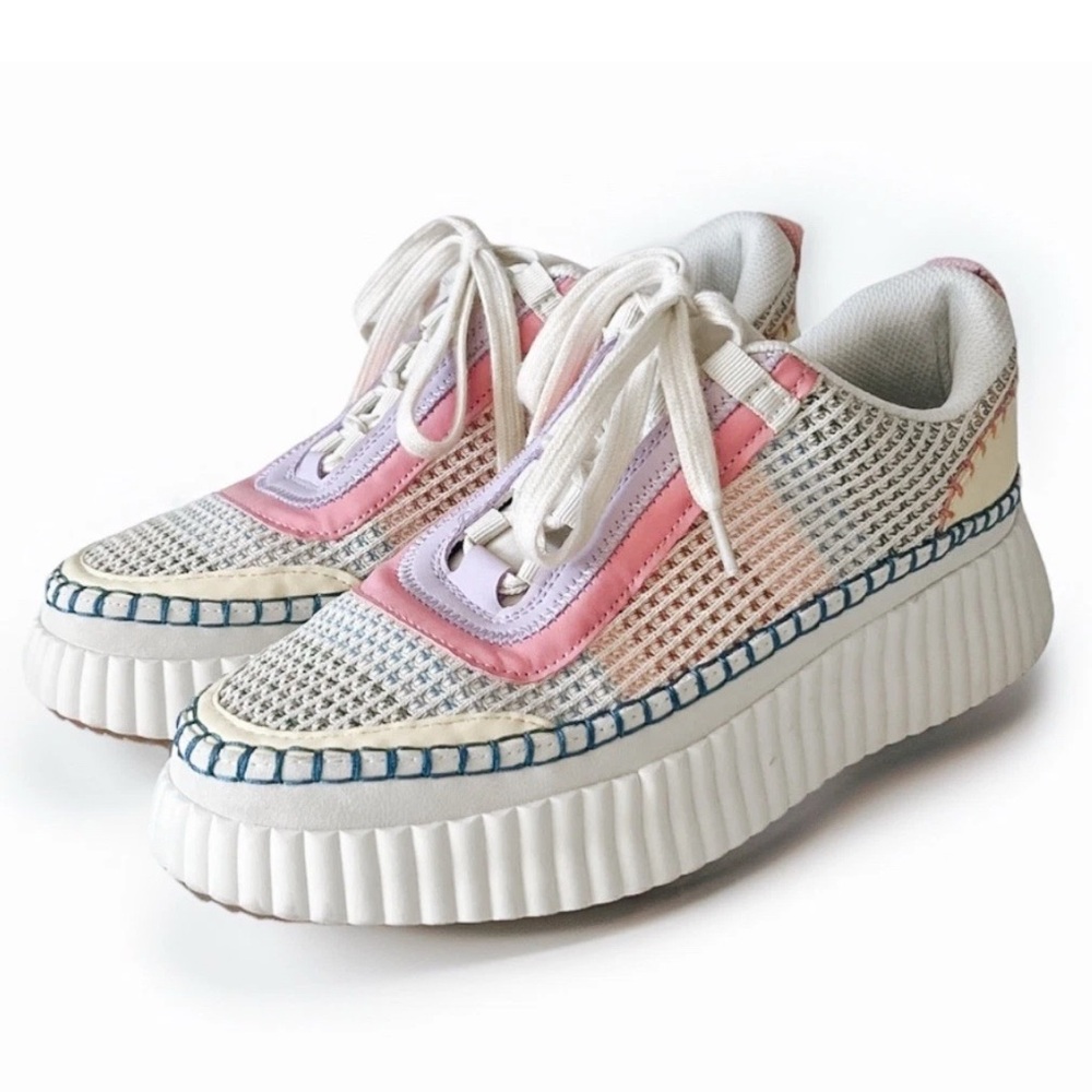 Y2K Knit Platform Sneakers in Funfetti Colors VODVOB